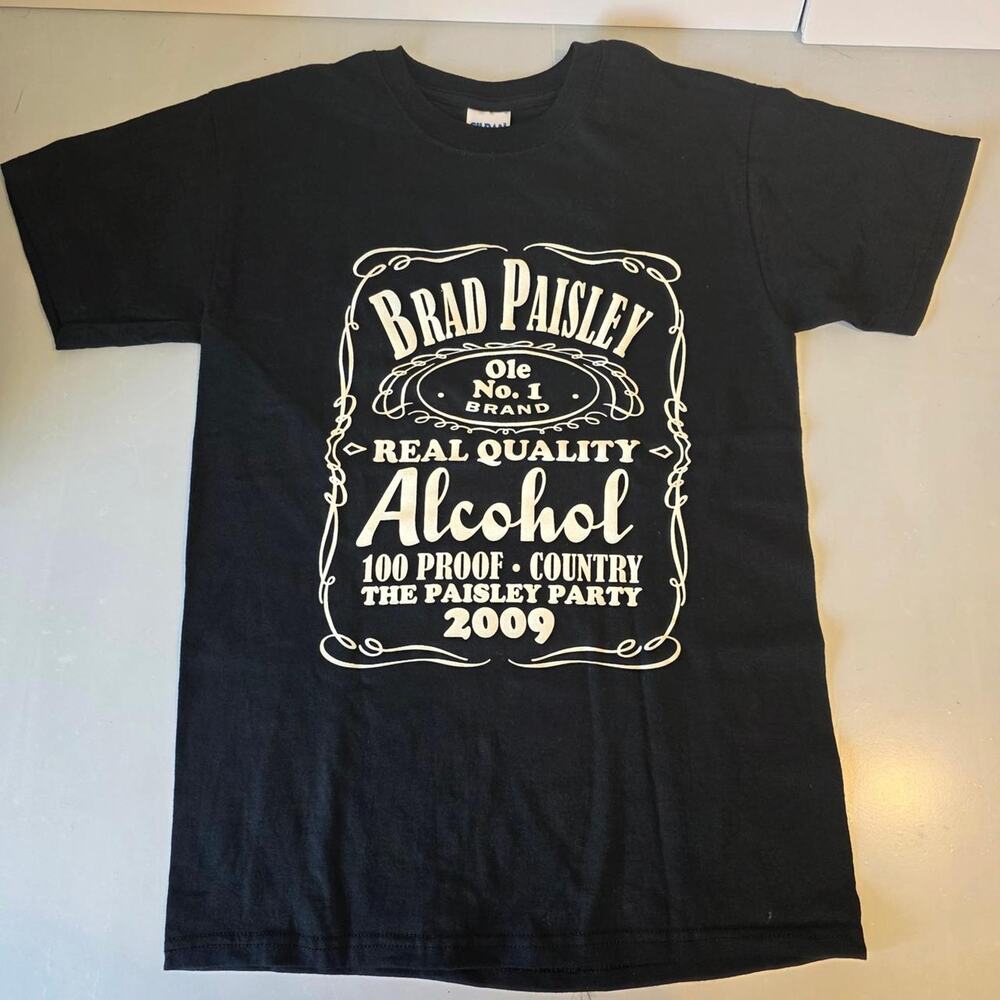 Brad Paisley 2009 The Paisley Party Tour T-Shirt Jack Daniels‎ Parody Small